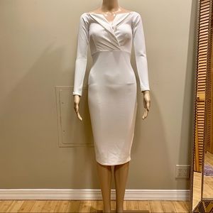 MissGuided White Off the Shoulder Dress